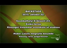 Kőszeget Velemmel összekötő út átadása – Huber László polgármester beszéde – 2015.10.02.