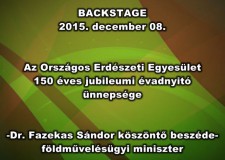 OEE 150 éves – 2015.12.08 – Dr. Fazekas Sándor beszéde