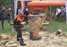 VI. Dél Alföldi STIHL Regionális Fakitermelő Verseny – Gáborecz István láncfűrészes faszobrász munkája_2017.04.22