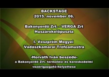 I. Veszprém Megyei Vadászkamarai Trófeamustra – 2015.11.06. – Horváth Iván beszéde